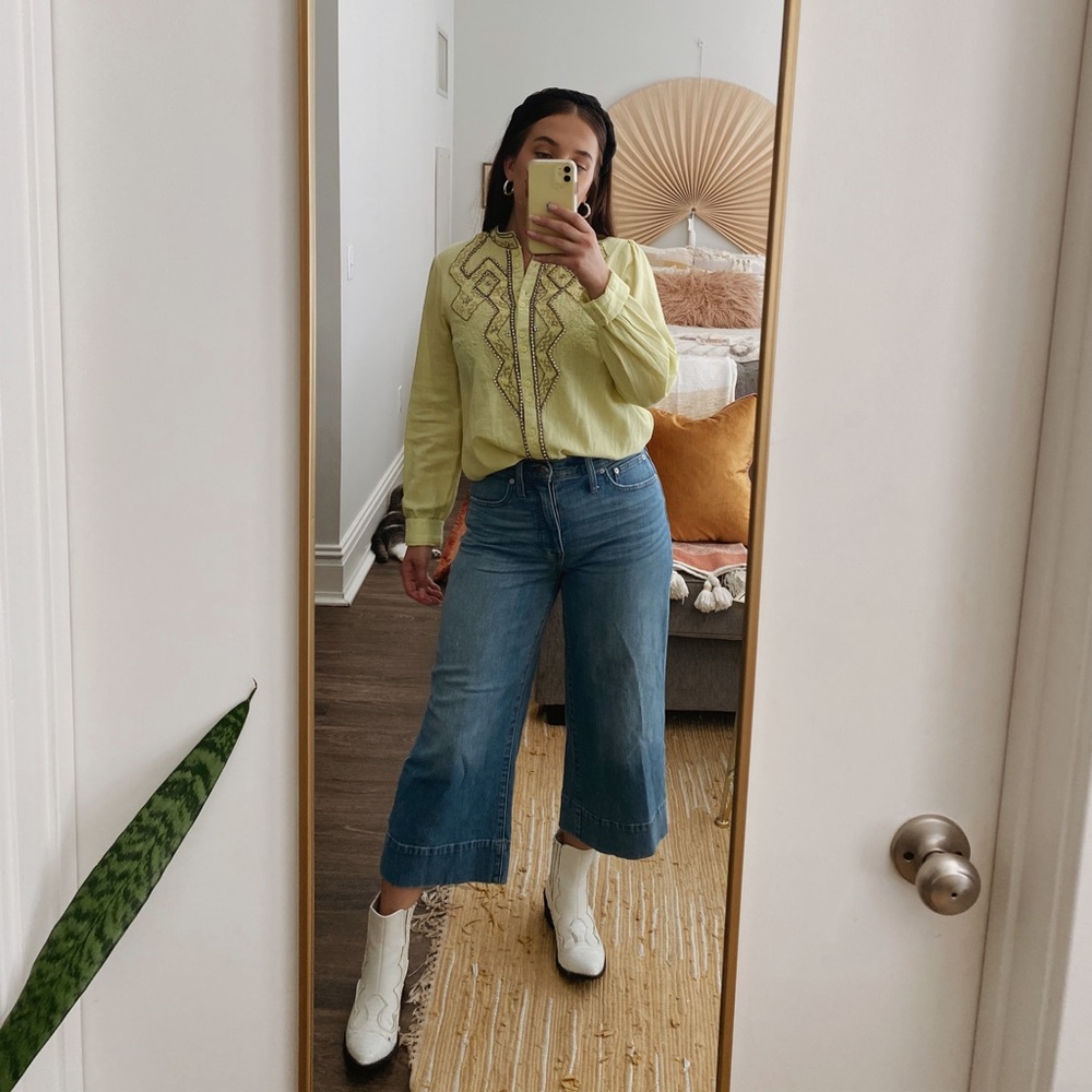 MADEWELL wide-leg crop denim 27P